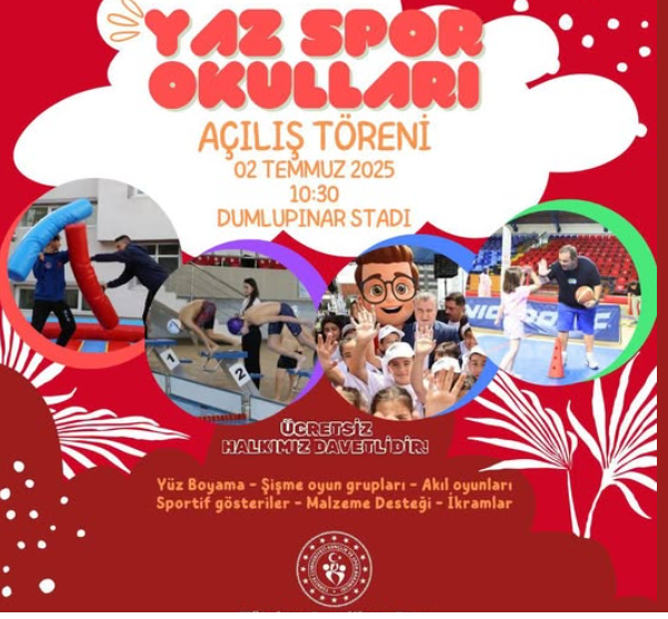 GENÇLİK VE SPOR İL MÜDÜRLÜĞÜ  YAZ SPOR OKULARI AÇILIŞINA DAVETİ